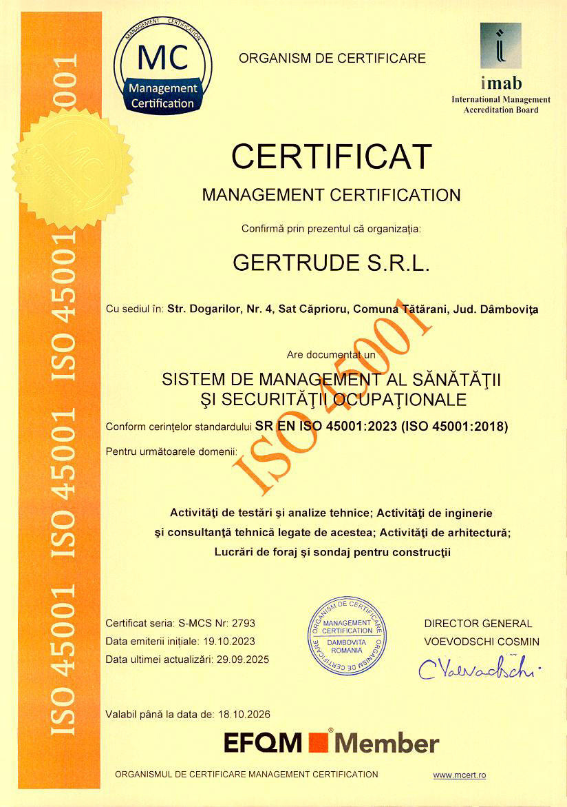 Certificare ISO 45001